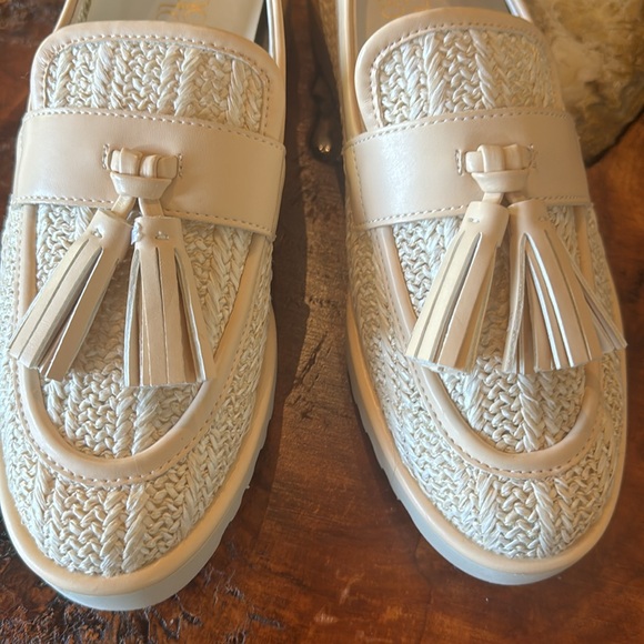 New Franco Sarto beige Rattan slip on loafers 7.5 - Picture 6 of 8